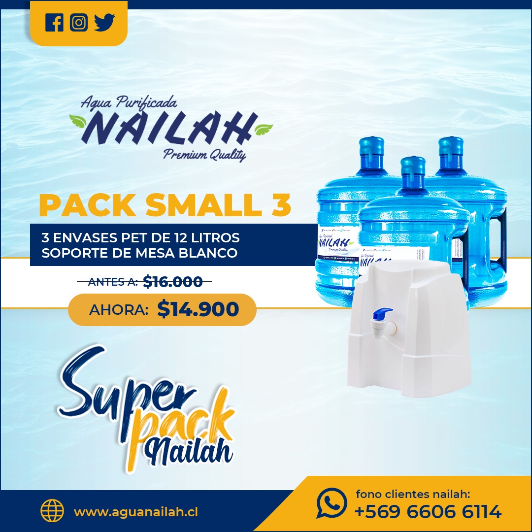 Pack Small 3 Envases de 12 litros